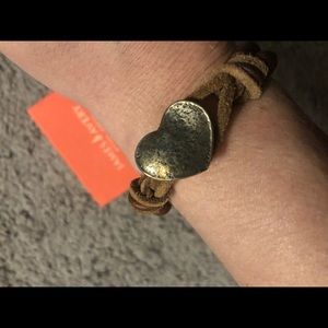 James Avery Heart Leather Bracelet